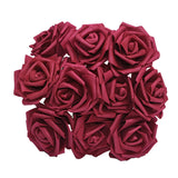 Popxstar 25Pcs 8cm PE Foam Rose Head Artificial Rose Flower Bouquet For Home Wedding Birthday Party Table Decor Valentines Day Gift Craft