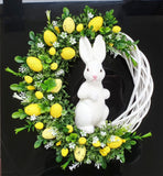 Popxstar Easter Rabbit Wreath Bunny Easter Party Colorful Eggs Chick Happy Easter Day Decor For Home Welcome Spring Butterfly Parti Favor