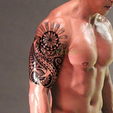 Popxstar teenagers over knee tattoo men small men's tattoos Waterproof Temporary Tattoo Stickers Tribal Totem Fake Tatto Flash Tatoo Body art Back Leg Arm belly big size for Women Men girl