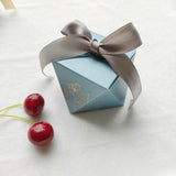 Popxstar Gift Box Pink/Bule/Marble Diamond Shape Baby Shower Birthday Party Packaging Candy Boxes Wedding Favors Decoration for Guests