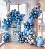 Popxstar Matte Metal Balloon Balloon Garland Arch Kit Birthday Party Decor Silver Latex Baby Shower Wedding Balloons Decoration Supplies