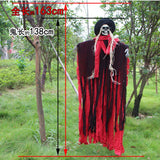 Popxstar 2M Black Skull witch hanging Ghost halloween decoration Halloween Electric Toy Led Light Halloween Party Supplies