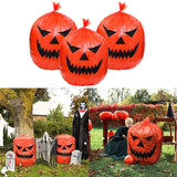 Popxstar 1pcs Halloween Pumpkin Bags Yard Outdoor Garden Decor Plastic Lawn Leaf Bag Garbage Bag With Twist Ties Halloween Party Supplies