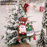 Popxstar Santa Claus Christmas Tree Gift Bags Merry Christmas Candy Gift Bag Christmas Decorations for Home Navidad New Year