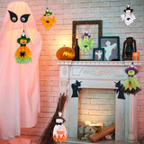 Popxstar 1pcs Halloween Hanging Ghost Decorations Pumpkin Ghost Straw Windsock Pendant for Outdoor Indoor Bar Party Background Decoration