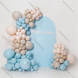 Popxstar Doubled Pearl Tiffany Blue Balloons Garland Arch Wedding Valentines Ball Decoration Matte White Ballon Kit Birthday Baby Shower