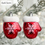 Popxstar 2pcs Christmas Tree Ornaments Santa Claus Snowman Hanging Pendant Christmas Decoration for Home New Year Xmas Navidad Noel