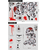 Popxstar 1Set Halloween Decora Stickers Bloody Handprint Window Door Wall Clings Poster Bloody Window Stickers Halloween Party Supplies