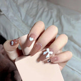 Popxstar Spring Centerpiece Ideas Short Square Acrylic Nails Spring Dip Nails 24pcs Rhinestone Design Fake Nails Shiny Bridal Women Lady Party Nail DIy Decorations Press On Nail Tips False Nail Patch