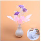 Popxstar  Mini Night Light Creative Tulip Shape Smart Light Control Induction LED Lamp Sensor Nightlight EU Plug Night Light For Bedroom