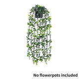 Popxstar Artificial Eucalyptus Rattan Fake Hanging Plant Potted Green Plant Suitable Mandala Vine for Wall Room Home Interior Shelf Decor