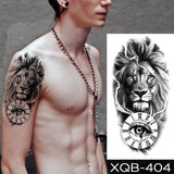 Popxstar Waterproof Temporary Tattoo Sticker Lion Family Flash Tatto Tiger Wolf Moon Crown Flower Body Art Arm Fake Tatoo Men Women