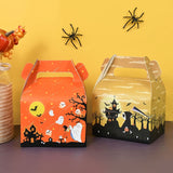 4Pcs Halloween Candy Gift Box Cookie Snack Cake Packaging Boxes Bag Halloween Party Decoration Supplies Trick or Treat Kids Gift