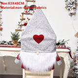 Popxstar Christmas Santa Claus Chair Cover Merry Christmas Decorations for Home Navidad Xmas Decor Gifts Happy New Year