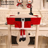 Popxstar Christmas Santa Claus Chair Cover Merry Christmas Decorations for Home Navidad Xmas Decor Gifts Happy New Year