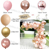 Popxstar Macaron Blue Balloon Garland Arch Kit Birthday Wedding Party White Grey Latex Gender Reveal Baby Shower Decoration Balloons