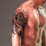 Popxstar teenagers over knee tattoo men small men's tattoos Waterproof Temporary Tattoo Stickers Tribal Totem Fake Tatto Flash Tatoo Body art Back Leg Arm belly big size for Women Men girl