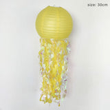 Popxstar DIY Little Mermaid Theme Party Jellyfish Lantern Under The Sea Happy Birthday Party Decor Kids Baby Shower Scene Layout Props