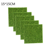 Popxstar 25/15cm Fake Plant Artificial Green Plant Wall Artificial Turf Moss Grass Outdoor Home Store Background Fence False Lawn Decor