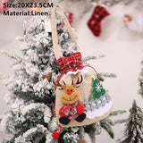 Popxstar Santa Claus Christmas Tree Gift Bags Merry Christmas Candy Gift Bag Christmas Decorations for Home Navidad New Year