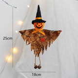 Popxstar 1pcs Halloween Hanging Ghost Decorations Pumpkin Ghost Straw Windsock Pendant for Outdoor Indoor Bar Party Background Decoration