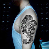 Popxstar teenagers over knee tattoo men small men's tattoos Waterproof Temporary Tattoo Stickers Tribal Totem Fake Tatto Flash Tatoo Body art Back Leg Arm belly big size for Women Men girl