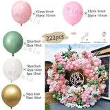 Popxstar Sand White Wedding Decor Balloon Garland Arch Kit Happy Birthday Party Metal Gold Silver Latex Baby Shower Decoration Balloons