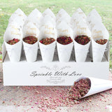 Popxstar Kraft Paper Wedding Confetti Cone Holder Support Rustic Wedding Decor Confetti Cones Stand Tray Wedding Party Favor Supplies