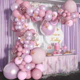 Popxstar Purple Pink Balloons Garland Arch Kit Macaroon Latex Ballons Wedding Birthday Party Decor Kids Adult Girl Baby Shower Ballon
