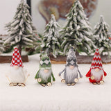 Popxstar New Year Gifts Christmas Tree Decor Gnome Dolls Christmas Decoration for Home Xmas Wooden Pendant Craft Stocking Kids Toys
