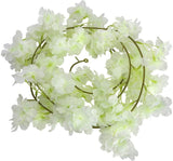 Popxstar 1.8M Silk Sakura Cherry Blossom Vine Lvy Wedding Arch Decoration Layout Home Party Rattan Wall Hanging Garland Wreath Slingers