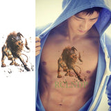 Popxstar teenagers over knee tattoo men small men's tattoos Waterproof Temporary Tattoo Stickers Tribal Totem Fake Tatto Flash Tatoo Body art Back Leg Arm belly big size for Women Men girl