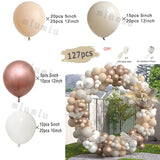 Popxstar Sand White Wedding Decor Balloon Garland Arch Kit Happy Birthday Party Metal Gold Silver Latex Baby Shower Decoration Balloons