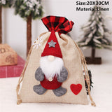 Popxstar Santa Claus Christmas Tree Gift Bags Merry Christmas Candy Gift Bag Christmas Decorations for Home Navidad New Year
