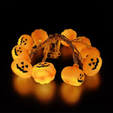 Popxstar 150cm 10LED Halloween LED String Lights Portable Pumpkin Ghost Skeletons Lights for Home Bar Halloween Party Decor Supplies