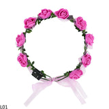Popxstar 1pc Glowing Garland Hairband LED Light Up Crown Wreath Women Girl Adjustable Birthday Wedding Festival Party Luminous Decoration