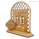 Popxstar  Wooden Eid Murbark DIY Calendar Ornaments Happy Ramadan Kareem Islamic Muslim Party Decoration Ramadan Eid AL Adha Decor Home