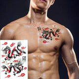 Popxstar teenagers over knee tattoo men small men's tattoos Waterproof Temporary Tattoo Stickers Tribal Totem Fake Tatto Flash Tatoo Body art Back Leg Arm belly big size for Women Men girl