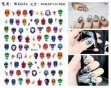 Popxstar Nail Art Stickers Accessories Halloween Nails Art Manicure Back Glue Decal Decorations Stickers for Nails Tips Beauty Sticker