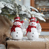 Popxstar 2pcs Christmas Tree Ornaments Santa Claus Snowman Hanging Pendant Christmas Decoration for Home New Year Xmas Navidad Noel