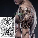 Popxstar teenagers over knee tattoo men small men's tattoos Waterproof Temporary Tattoo Stickers Tribal Totem Fake Tatto Flash Tatoo Body art Back Leg Arm belly big size for Women Men girl