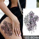 Popxstar Waterproof Temporary Tattoo Sticker I Love You Flash Tattoos Lip Print Butterfly Flowers Body Art Arm Fake Sleeve Tatoo Women