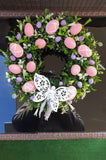 Popxstar Easter Rabbit Wreath Bunny Easter Party Colorful Eggs Chick Happy Easter Day Decor For Home Welcome Spring Butterfly Parti Favor