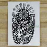 Popxstar teenagers over knee tattoo men small men's tattoos Waterproof Temporary Tattoo Stickers Tribal Totem Fake Tatto Flash Tatoo Body art Back Leg Arm belly big size for Women Men girl