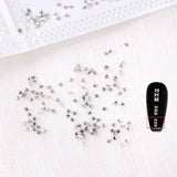 Popxstar 1/2/3mm Spikes Metal Studs Conical Shape Punk Style Flat Back Rivets Halloween 3D Alloy Nail Art for Decoration