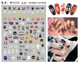 Popxstar Nail Art Stickers Accessories Halloween Nails Art Manicure Back Glue Decal Decorations Stickers for Nails Tips Beauty Sticker