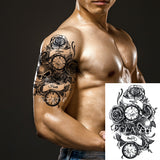Popxstar teenagers over knee tattoo men small men's tattoos Waterproof Temporary Tattoo Stickers Tribal Totem Fake Tatto Flash Tatoo Body art Back Leg Arm belly big size for Women Men girl