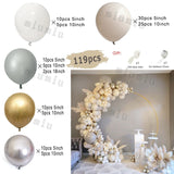 Popxstar Sand White Boho Wedding Balloon Garland Arch Kit Kids Birthday Party Metal Gold Silver Grey Latex Baby Shower Ballons Decoration