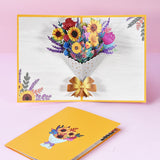 Popxstar 3D Pop UP Happy Birthday Greeting Cards Invitation Card Happy Mother's Father's Day Love Mom Dad Rose Flower Thank You Gift Card