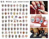 Popxstar Nail Art Stickers Accessories Halloween Nails Art Manicure Back Glue Decal Decorations Stickers for Nails Tips Beauty Sticker